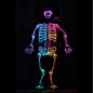 Full color change led light halloween costume skeleton ghost suit